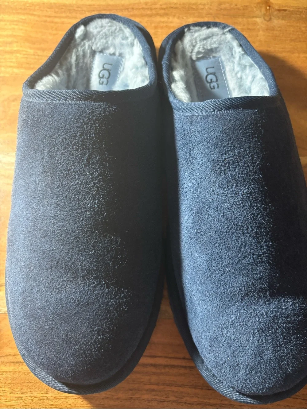 UGG Navy Blue Suede Slip-On House Slippers
